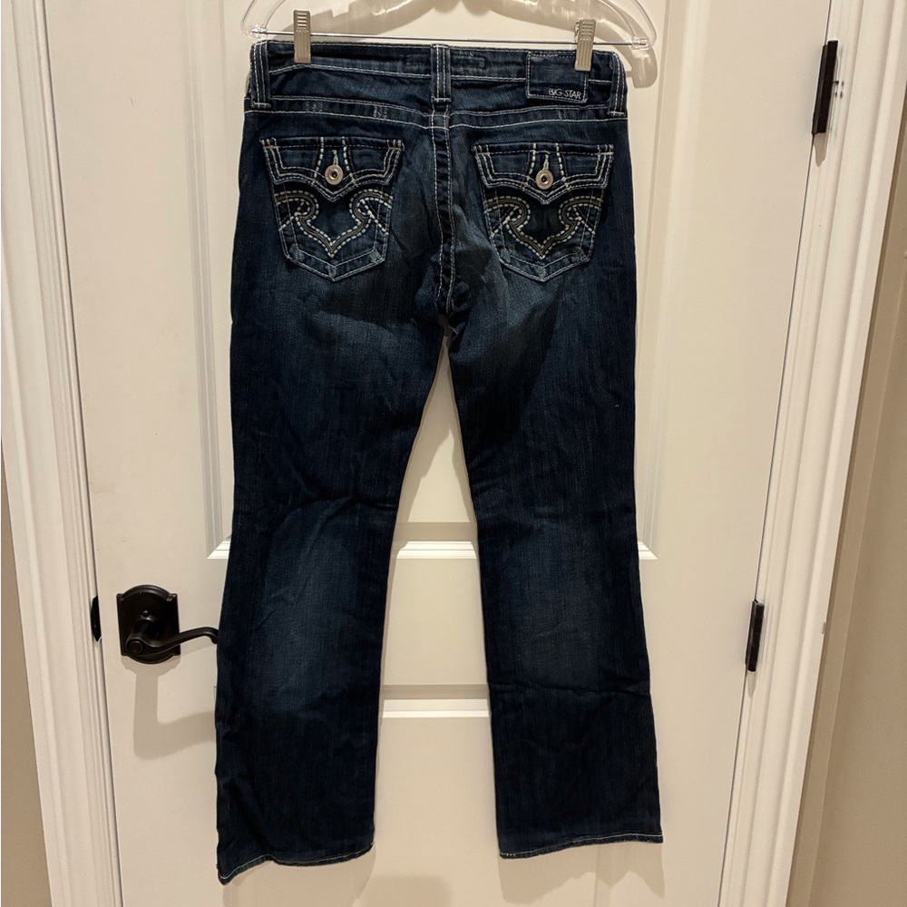 Big star jeans, low rise , boot cut.